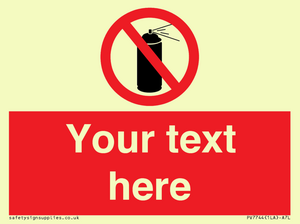 Custom prohibition no aerosol